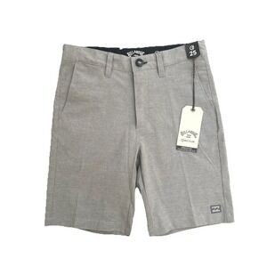 Billabong Boys Crossfire‎ Submersible 19" Hybrid Shorts Gray Sz 25 Quick Dry NWT